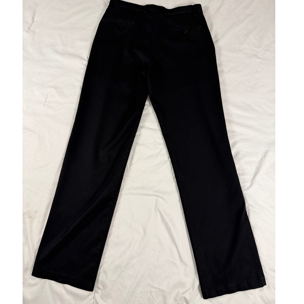 Oobe Mens Flat Front Chino Pants Black Straight Leg Trousers 30/32 - Picture 6 of 6